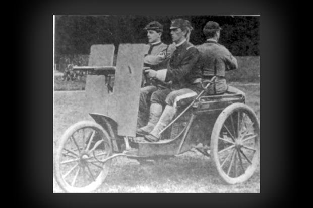 At long last, Army Reserve Corps officer Royal Davidson found a way to stop people from bullying him for riding a tricycle as an adult. (Wikimedia Commons) At long last, Army Reserve Corps officer Royal Davidson found a way to stop people from bullying him for riding a tricycle as an adult.