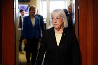 Sen. Patty Murray, D- Wash., arrives to a news conference at the U.S. Capitol on protections for access to in vitro fertilization