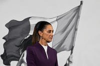 Mexico's President Claudia Sheinbaum during her news conference at the National Palace in Mexico City.